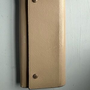Celine Beige Leather Long Wallet